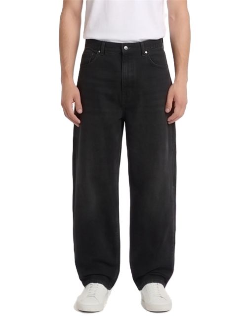 Logo Patch Straight-Leg Jeans Stone Island | L2S14 J100005 S0J32VJ902 BLACK MEDIUM WASH
